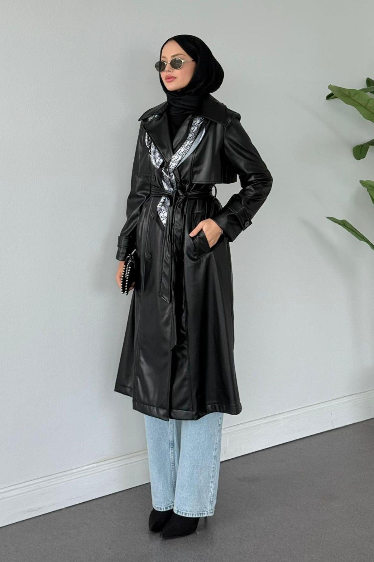 Beta Deri Trençkot Siyah, Fiyatları Beta Deri Trençkot Siyah- Haza Moda 