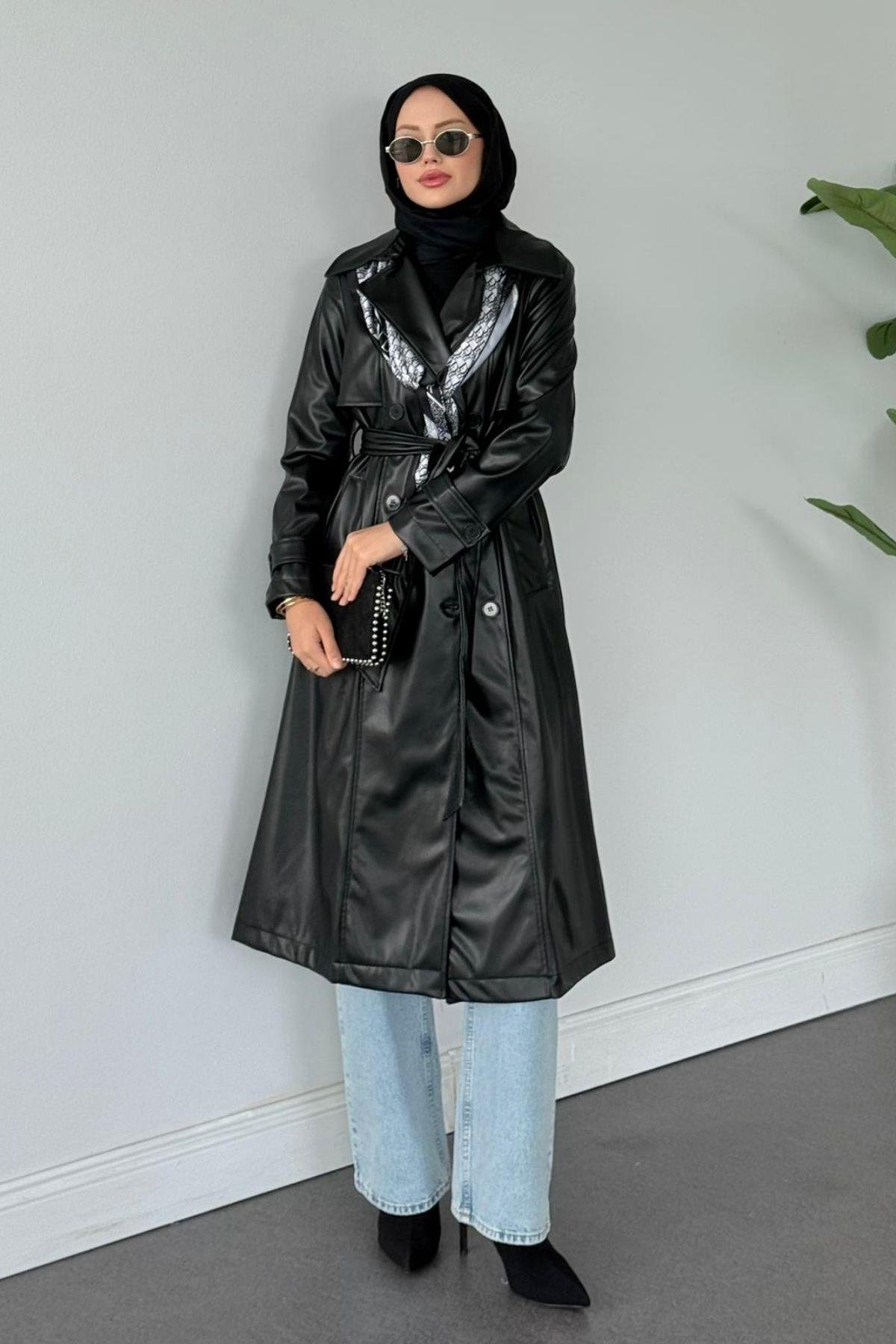 Beta Deri Trençkot Siyah, Fiyatları Beta Deri Trençkot Siyah- Haza Moda 