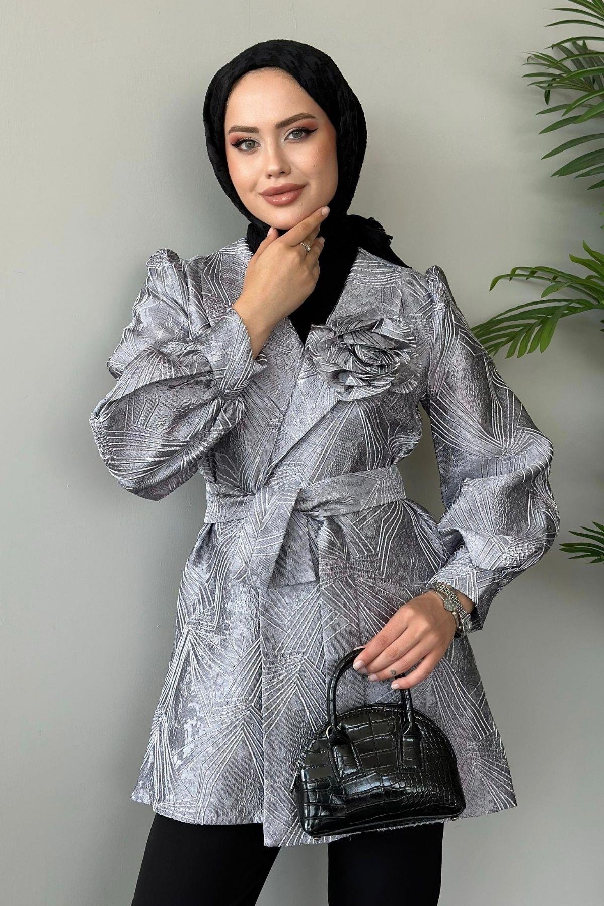 Betül Güllü Ceket Gri, Fiyatları 