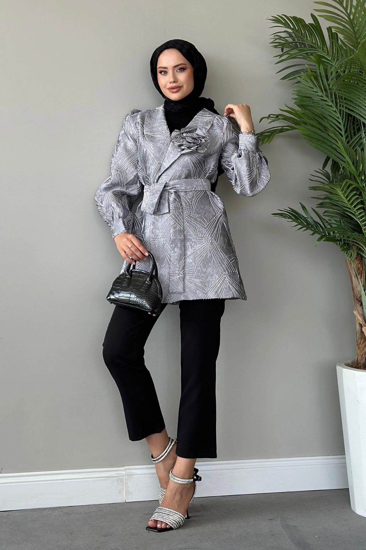 Betül Güllü Ceket Gri, Fiyatları 