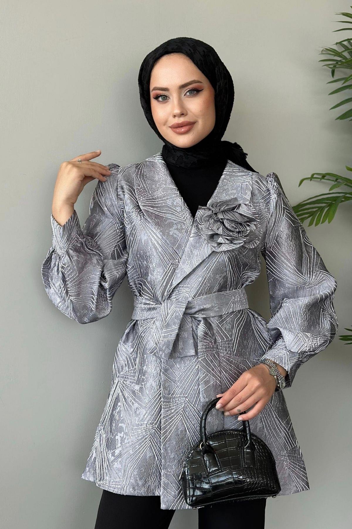 Betül Güllü Ceket Gri, Fiyatları 