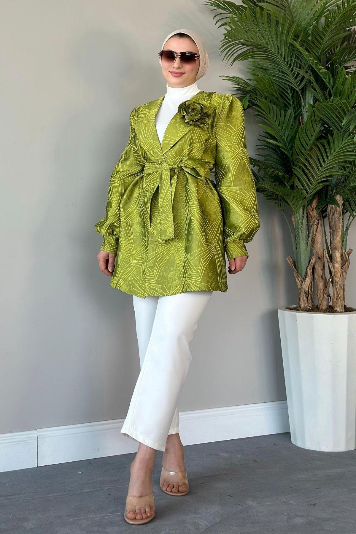 Betül Güllü Ceket Yağyeşili, Fiyatları 