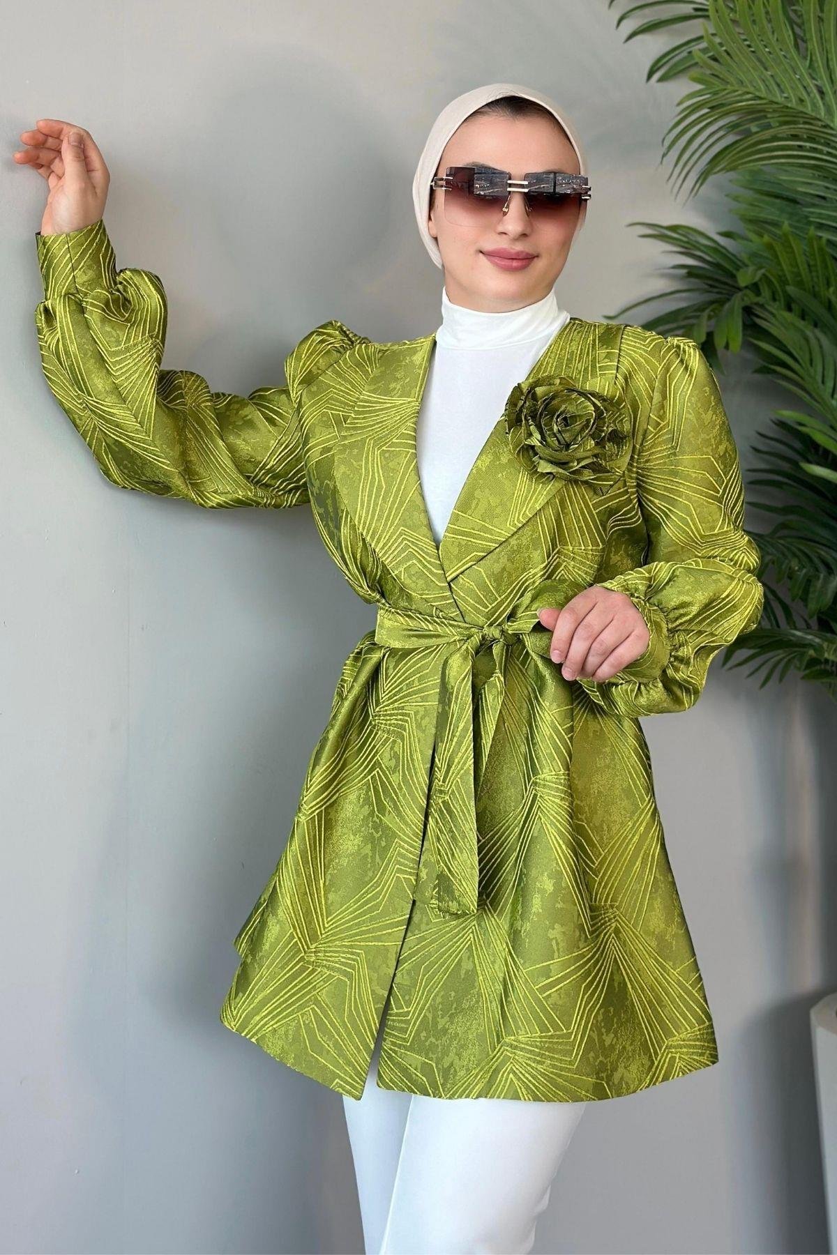 Betül Güllü Ceket Yağyeşili, Fiyatları 