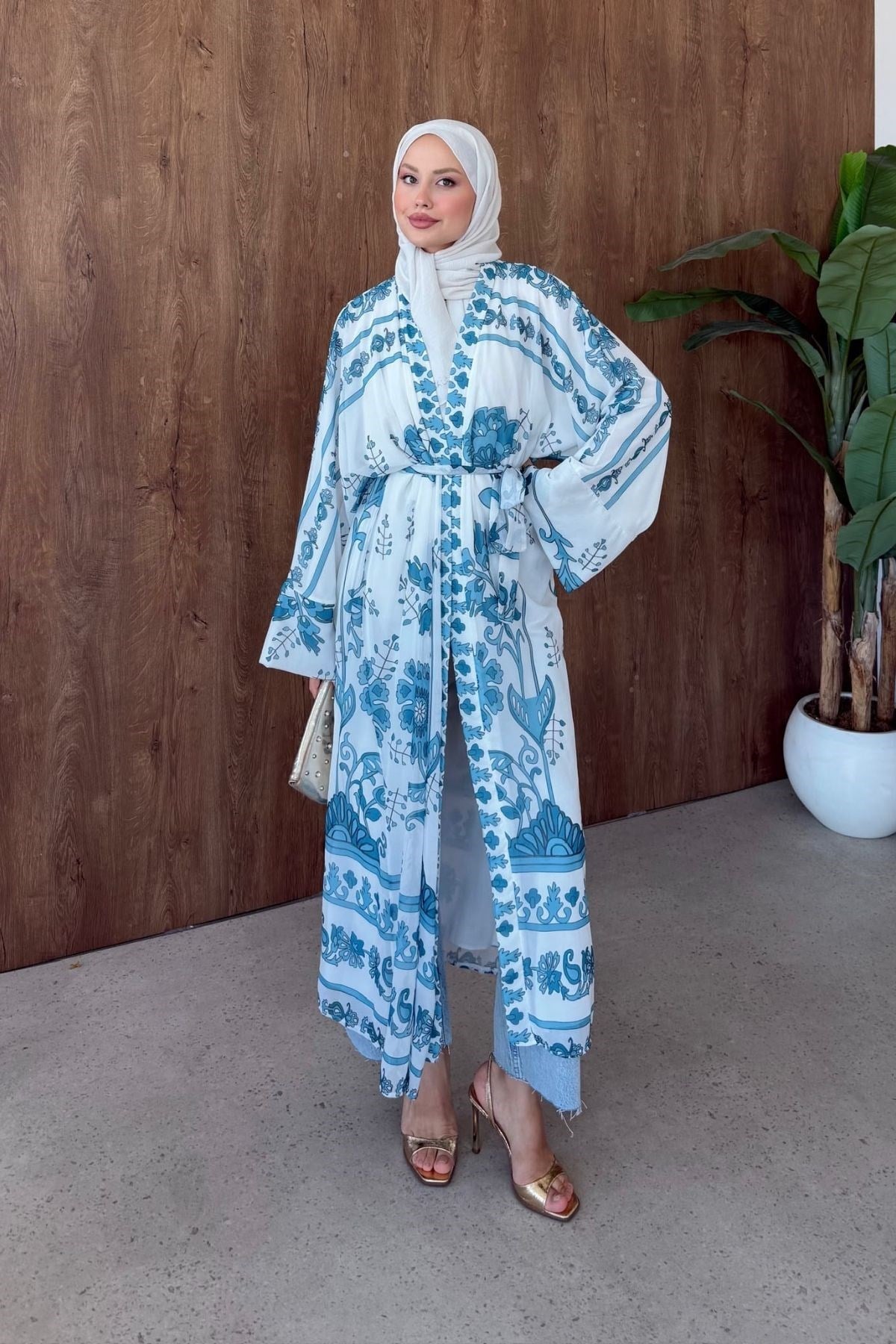 Bohem Esintili Kimono Turkuaz, Fiyatları 