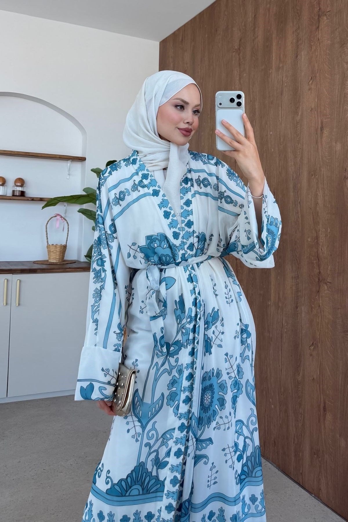 Bohem Esintili Kimono Turkuaz, Fiyatları 