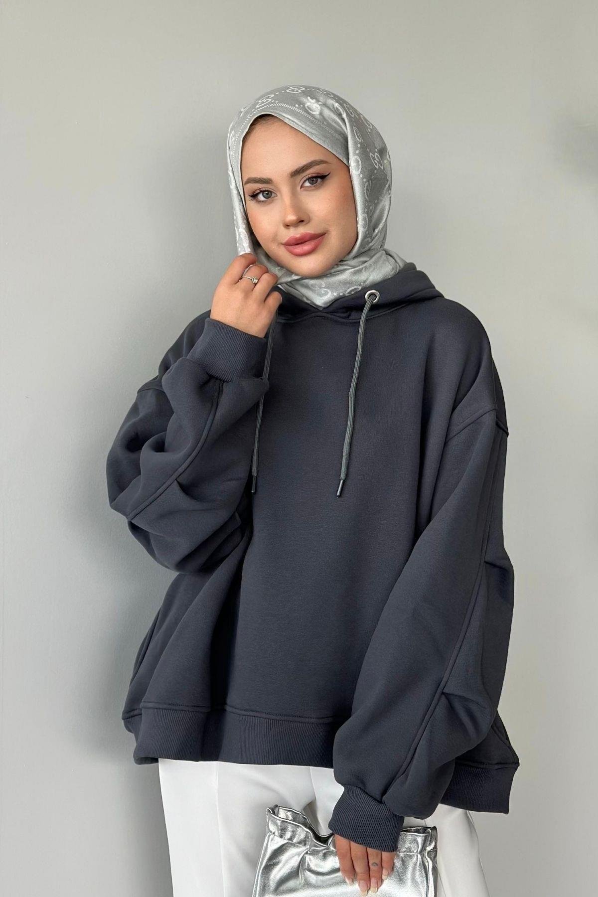 Bohem Kapişonlu Sweat Antrasit, Fiyatları 