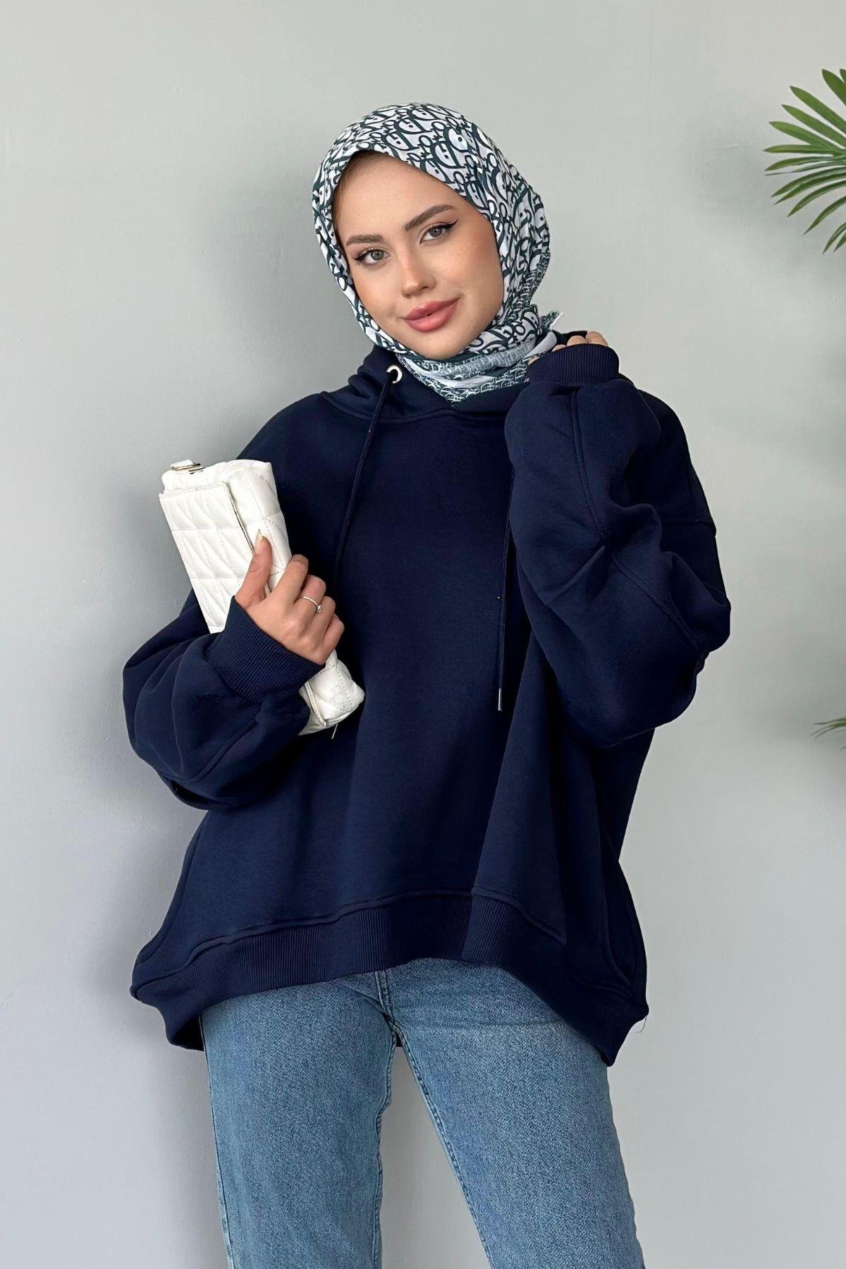 Bohem Kapişonlu Sweat Lacivert, Fiyatları 