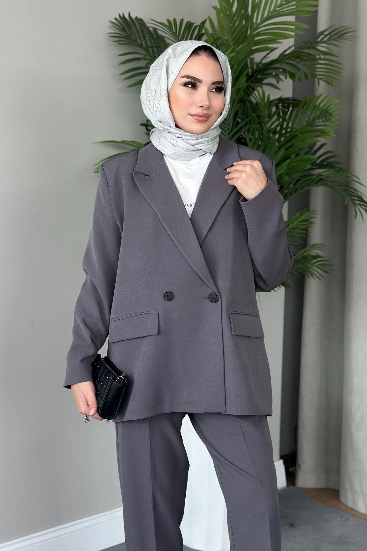 Boru Paça Blazer Takım Füme, Fiyatları 