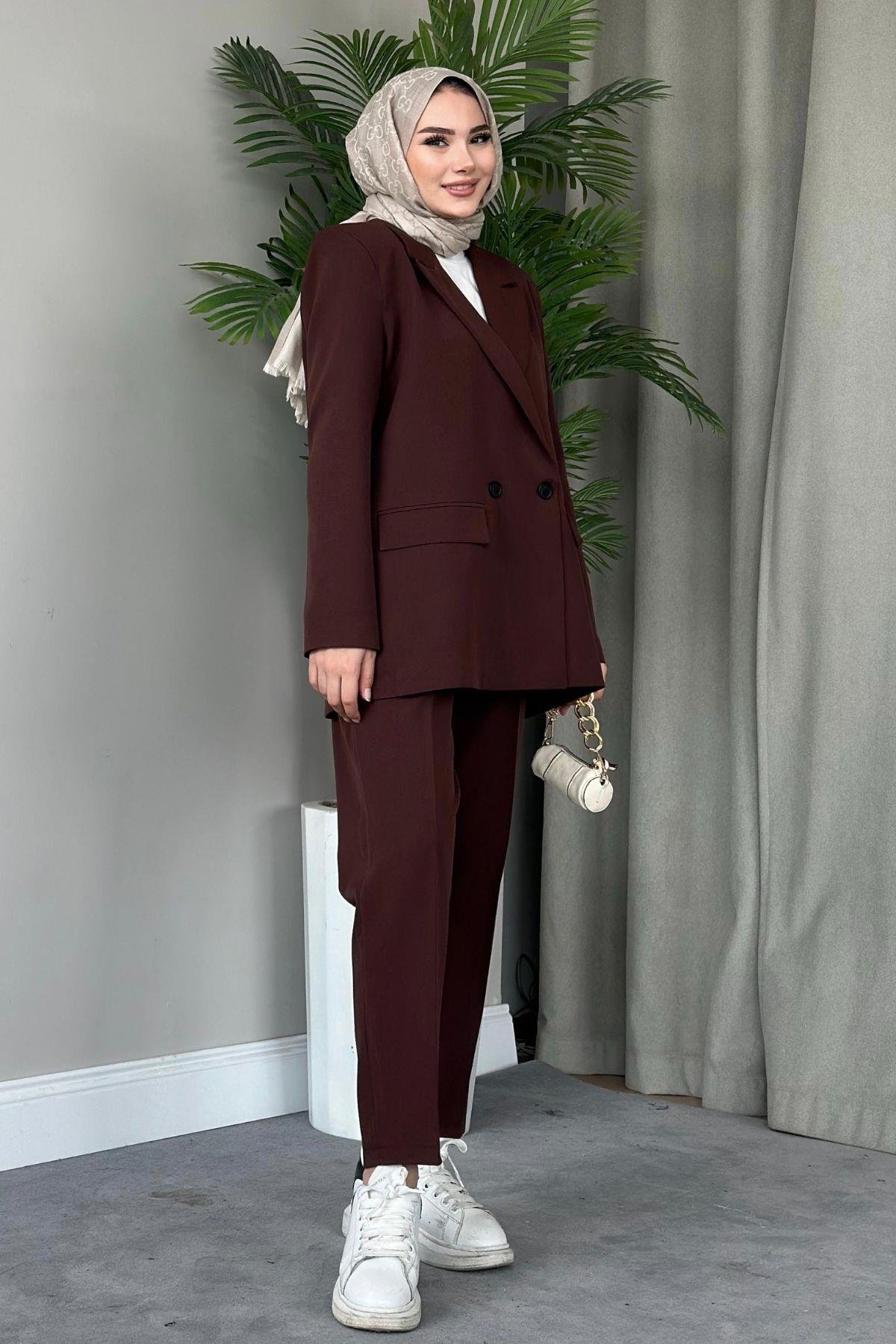 Boru Paça Blazer Takım Kahve, Fiyatları 