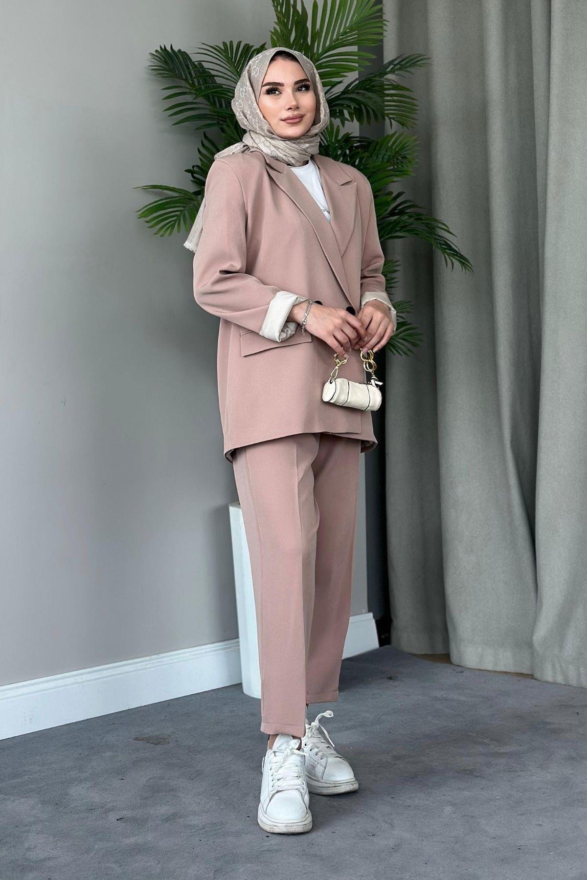 Boru Paça Blazer Takım Vizon, Fiyatları 