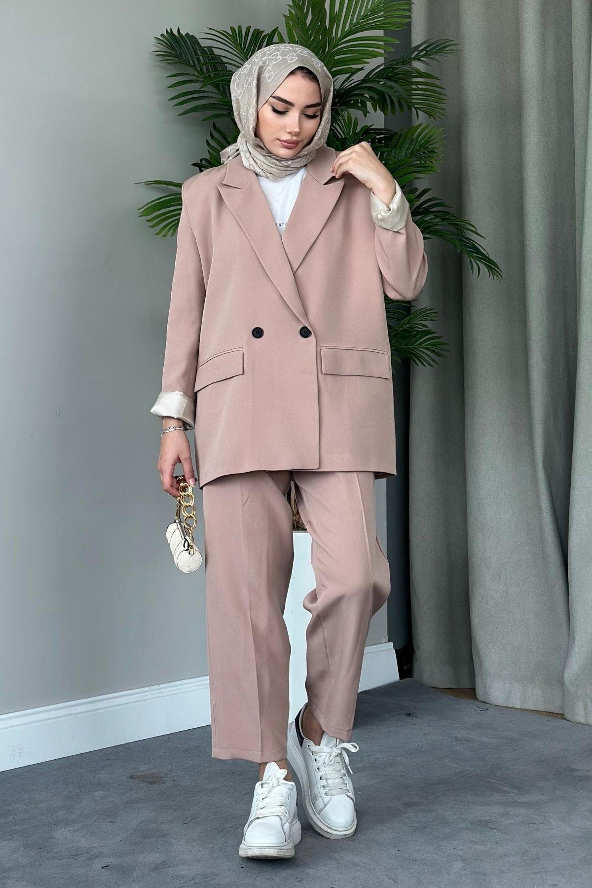 Boru Paça Blazer Takım Vizon, Fiyatları 