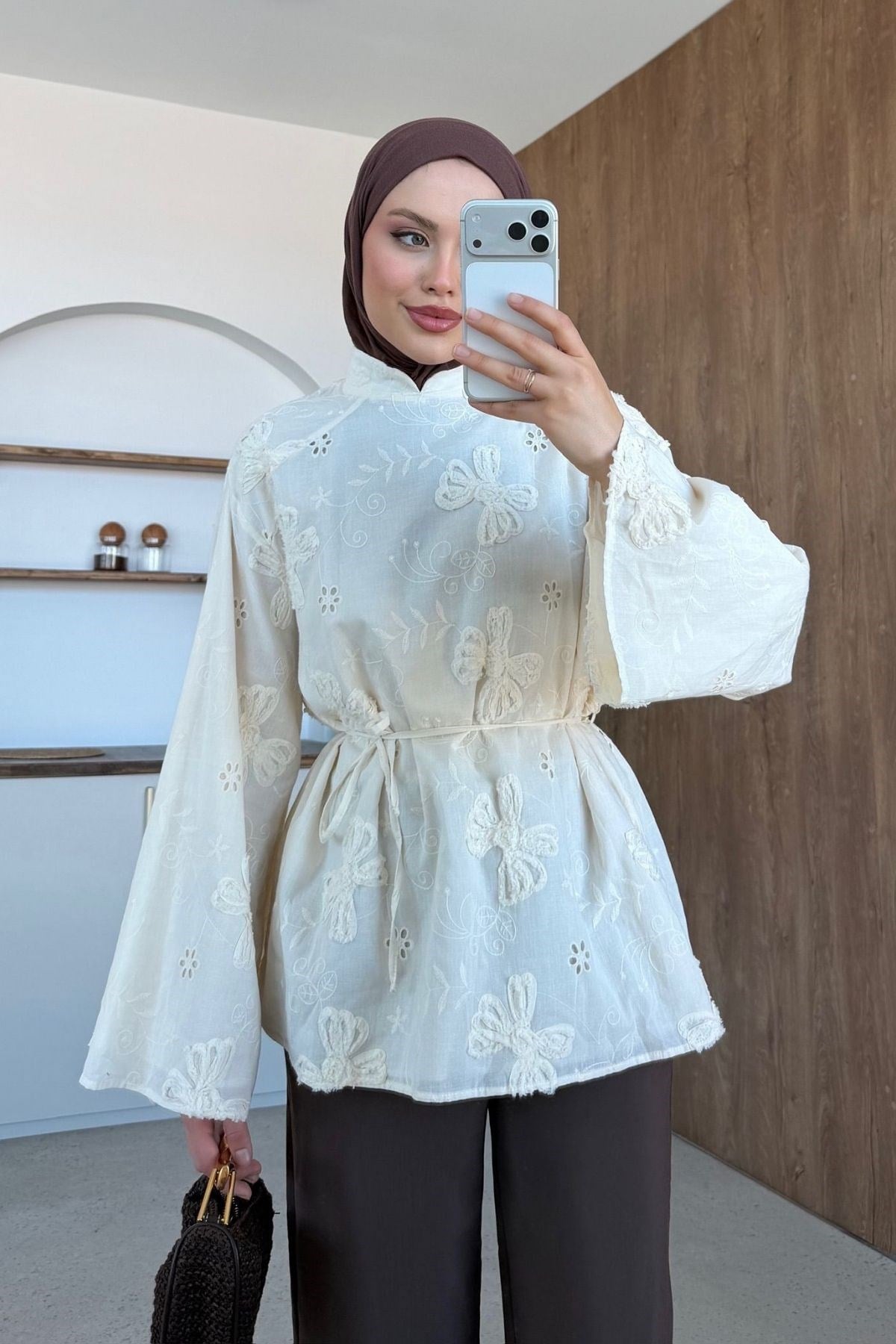 Brade Güpür Bluz Bej , Fiyatları 