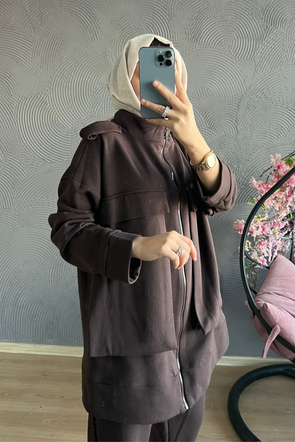 Büyük Cepli Takım-ACI KAHVE, Fiyatları Büyük Cepli Takım-EKRU – Haza Moda | Tesettür Giyim