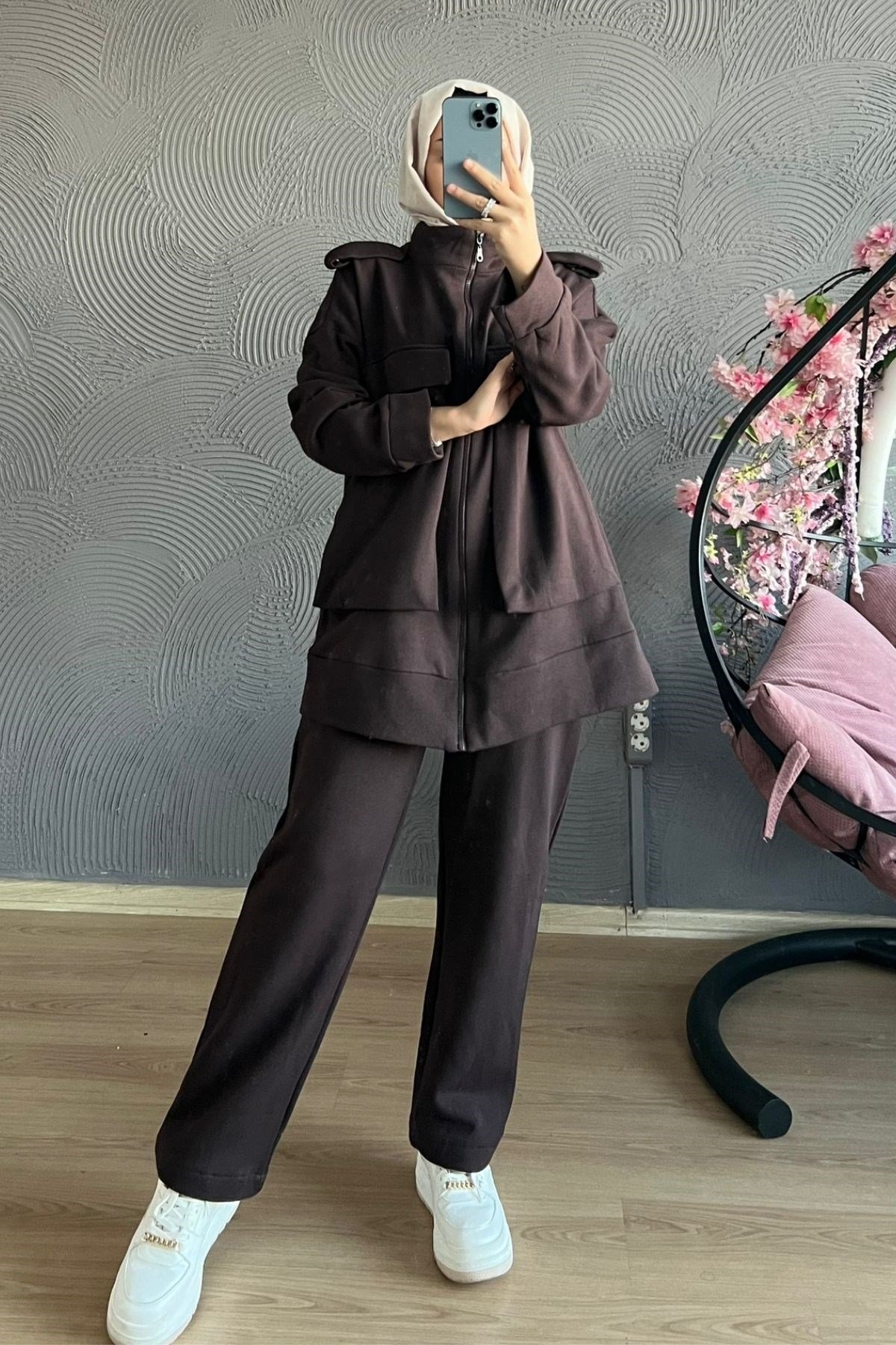 Büyük Cepli Takım-ACI KAHVE, Fiyatları Büyük Cepli Takım-EKRU – Haza Moda | Tesettür Giyim