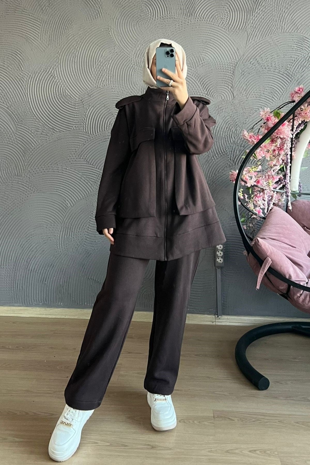 Büyük Cepli Takım-ACI KAHVE, Fiyatları Büyük Cepli Takım-EKRU – Haza Moda | Tesettür Giyim