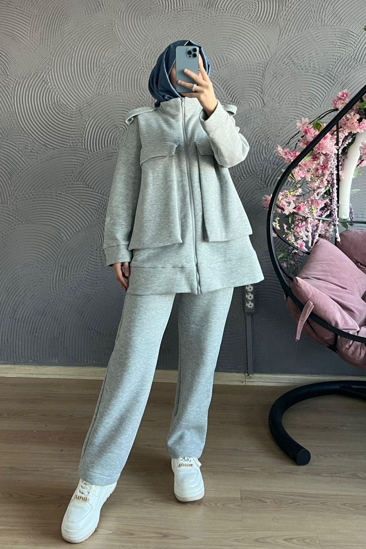 Büyük Cepli Takım-GRİ, Fiyatları Büyük Cepli Takım-EKRU – Haza Moda | Tesettür Giyim