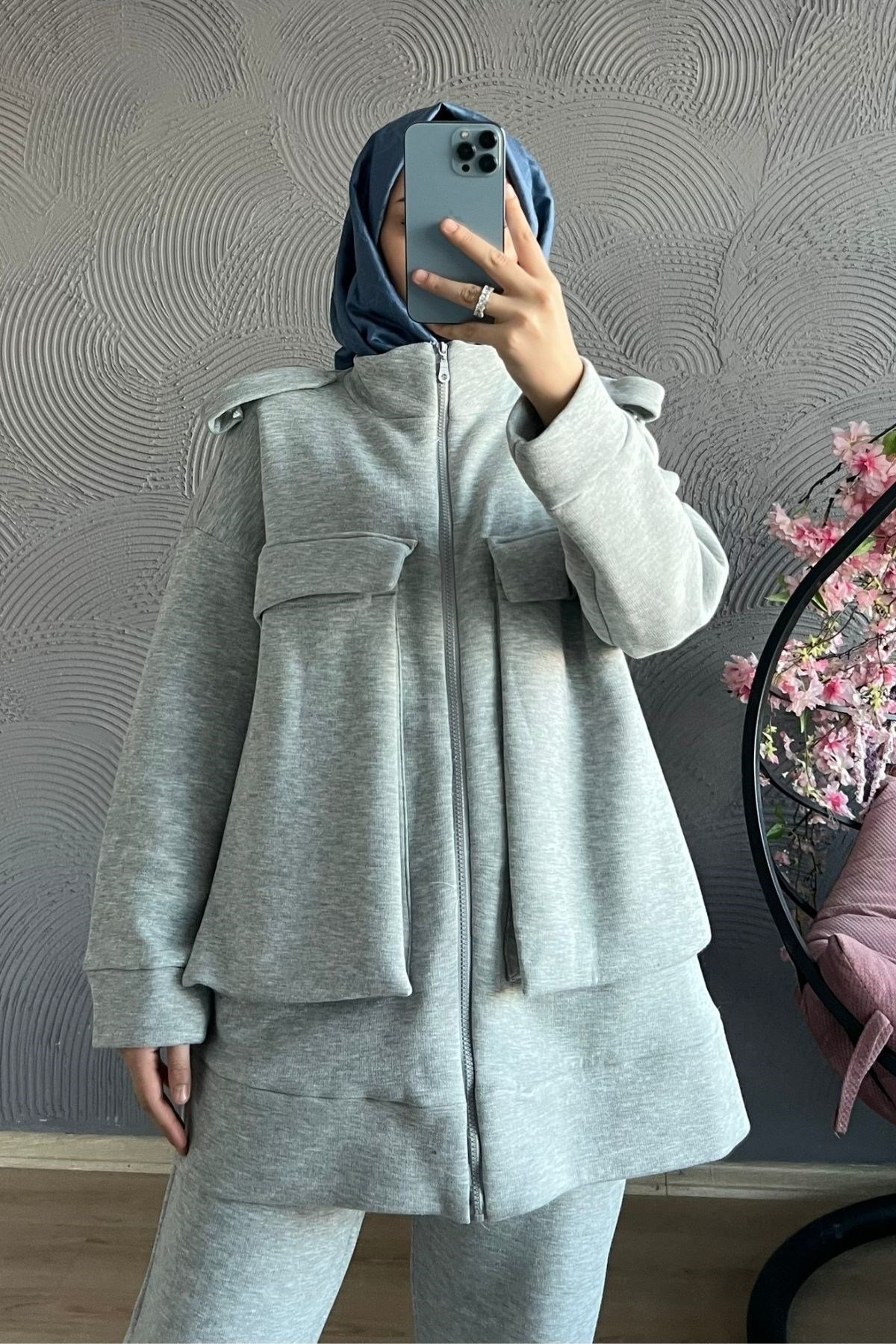 Büyük Cepli Takım-GRİ, Fiyatları Büyük Cepli Takım-EKRU – Haza Moda | Tesettür Giyim