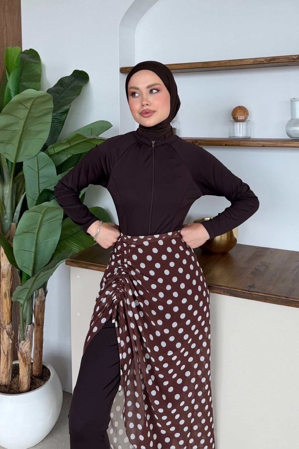 Büzgülü Üçlü Mayo Puantiyeli, Fiyatları Büzgülü Üçlü Mayo Puantiyeli| Haza Moda