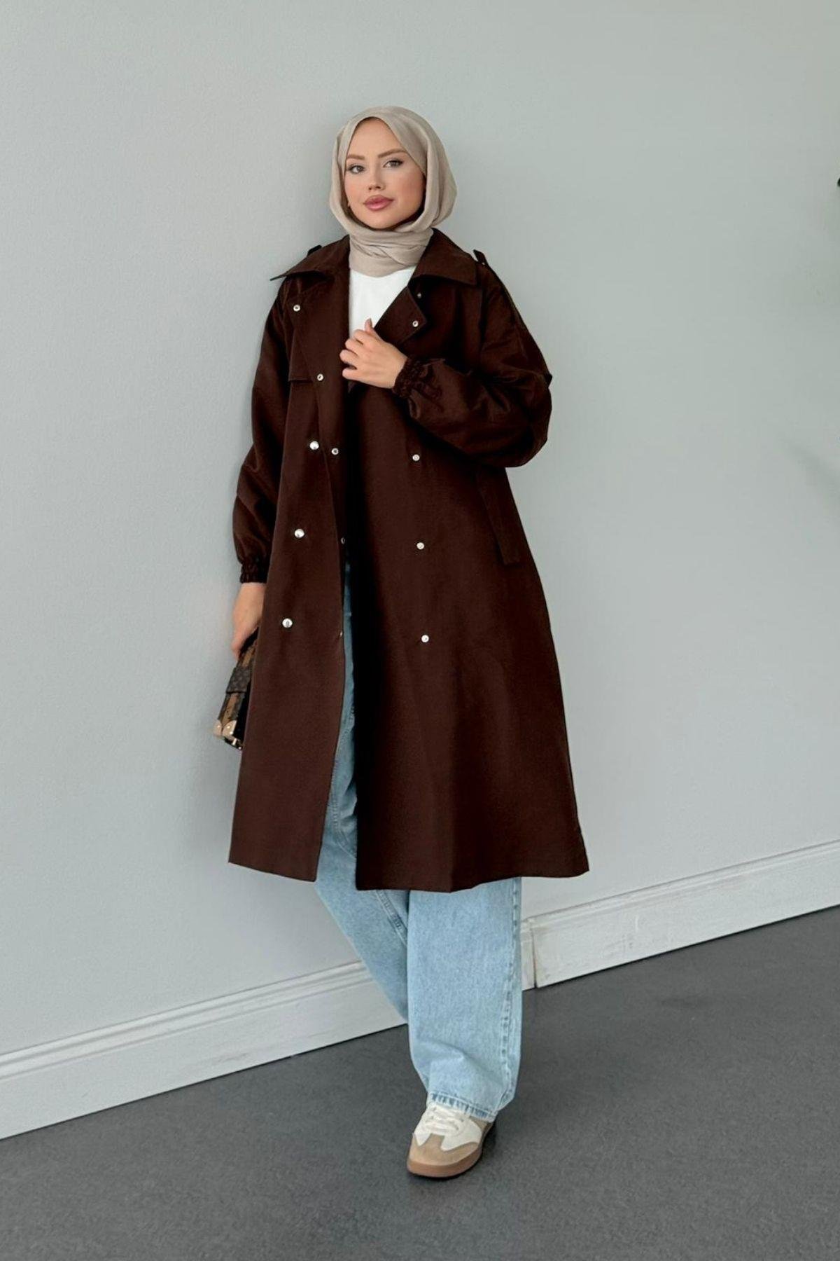 Bym Muadil Trençkot Acıkahve, Fiyatları Bym Muadil Trençkot Acıkahve- Haza Moda 