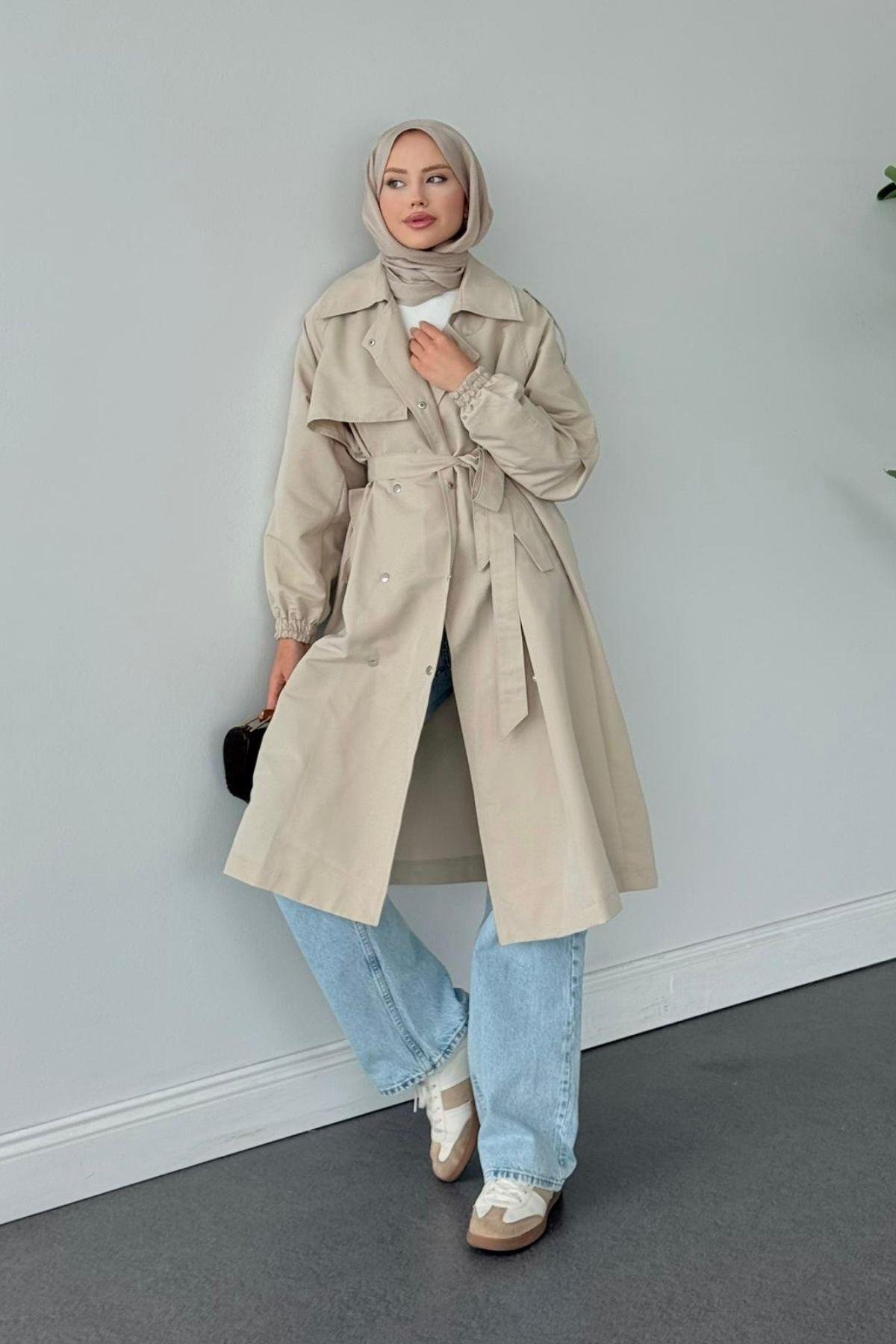 Bym Muadil Trençkot Bej, Fiyatları Bym Muadil Trençkot Bej- Haza Moda 