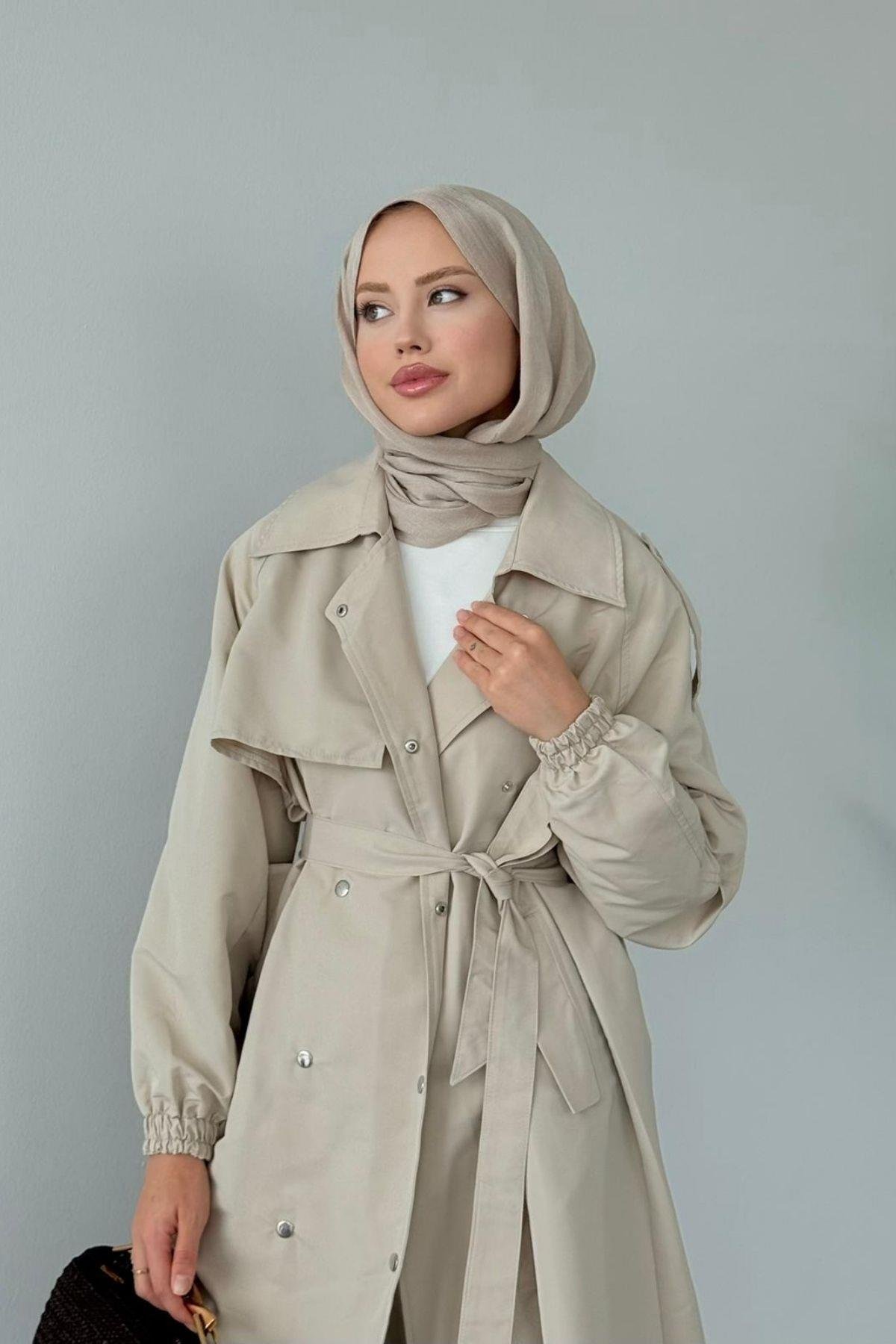 Bym Muadil Trençkot Bej, Fiyatları Bym Muadil Trençkot Bej- Haza Moda 