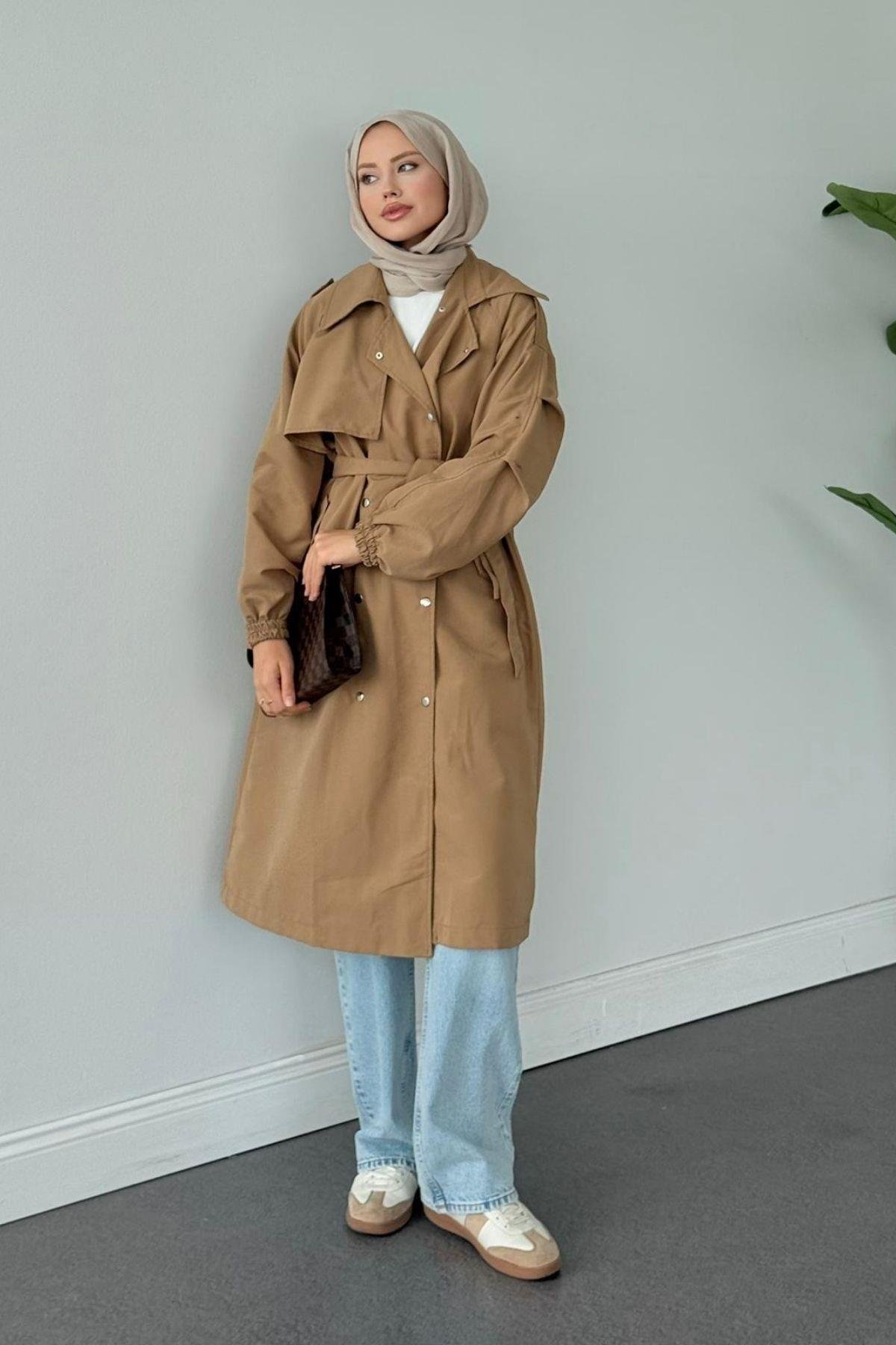 Bym Muadil Trençkot Camel, Fiyatları Bym Muadil Trençkot Camel - Haza Moda 