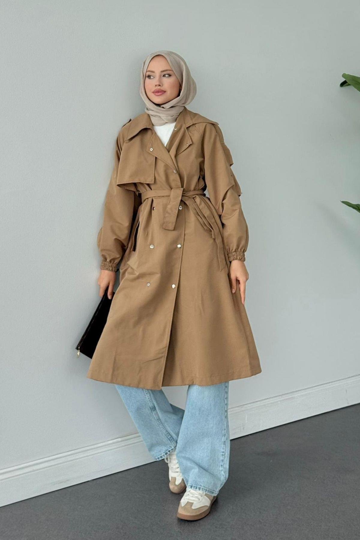 Bym Muadil Trençkot Camel, Fiyatları Bym Muadil Trençkot Camel - Haza Moda 