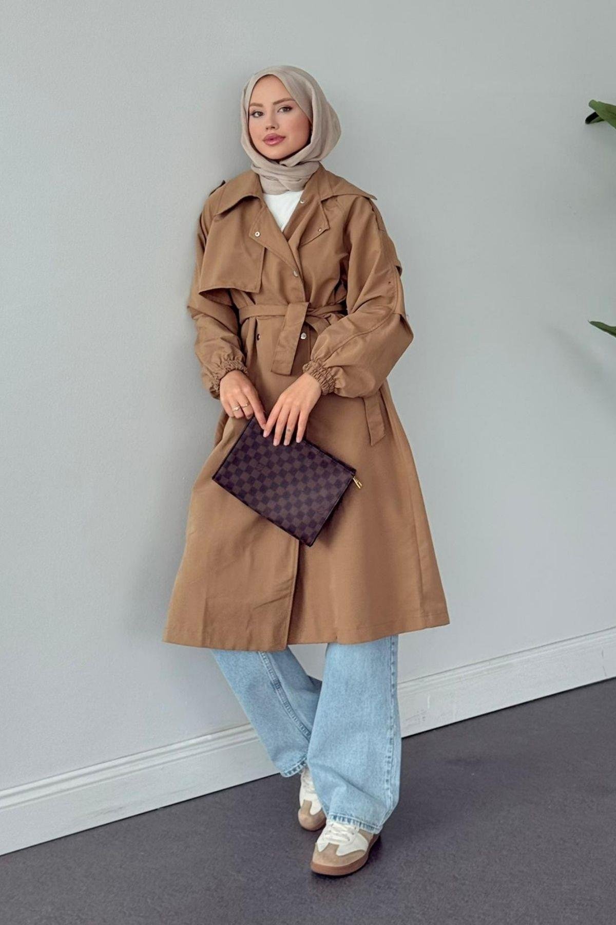 Bym Muadil Trençkot Camel, Fiyatları Bym Muadil Trençkot Camel - Haza Moda 