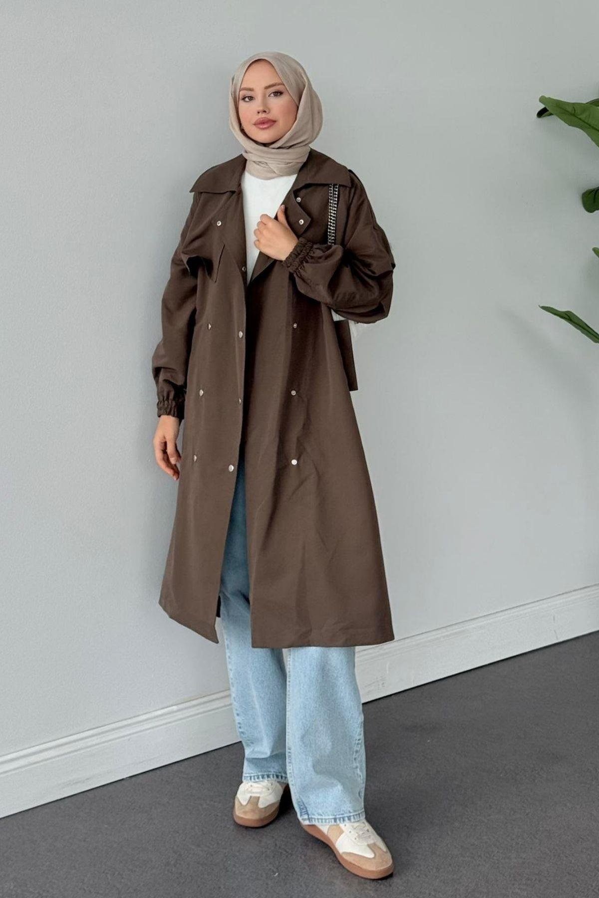 Bym Muadil Trençkot Haki, Fiyatları Bym Muadil Trençkot Haki- Haza Moda 