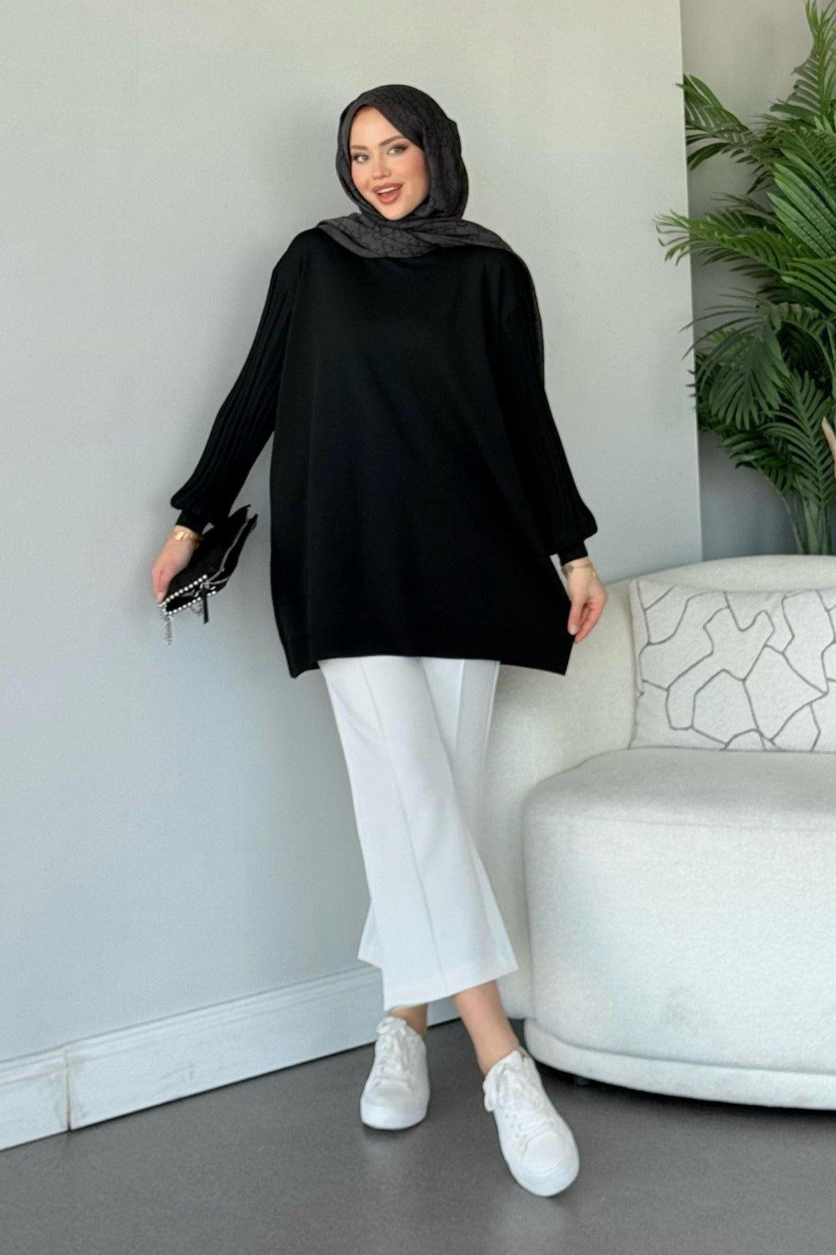 Cahide Merserize Tunik Siyah, Fiyatları 