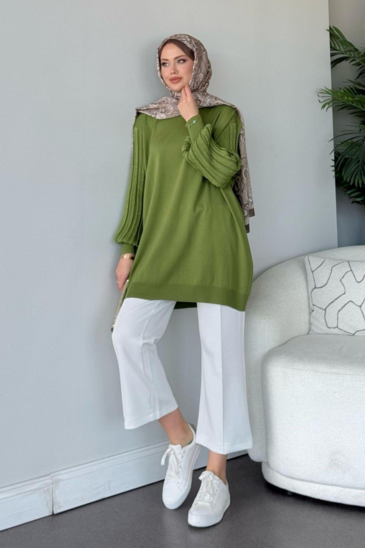 Cahide Merserize Tunik Yağyeşili, Fiyatları 