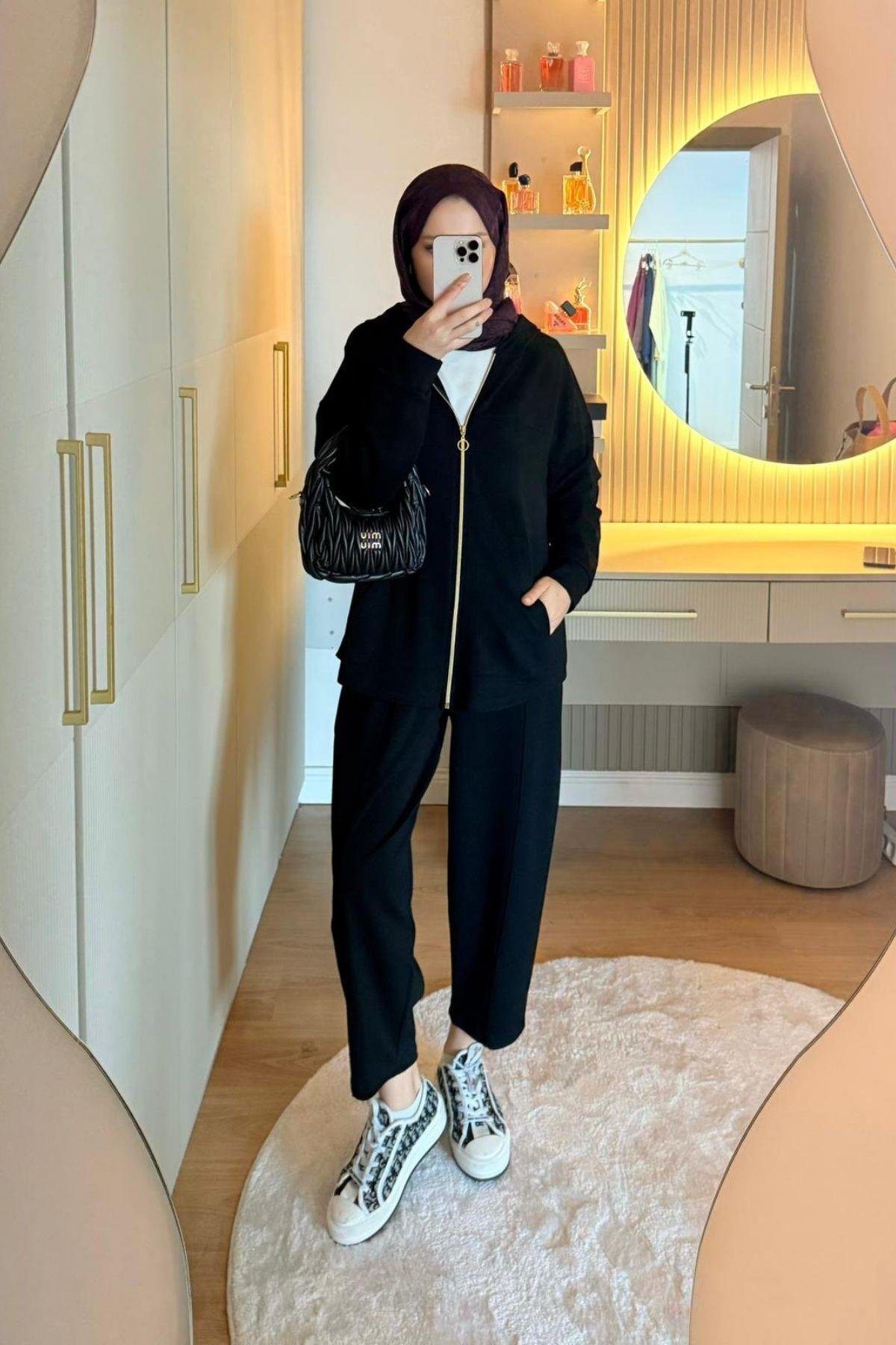 Capri Fermuarlı Spor Takım Siyah, Fiyatları 