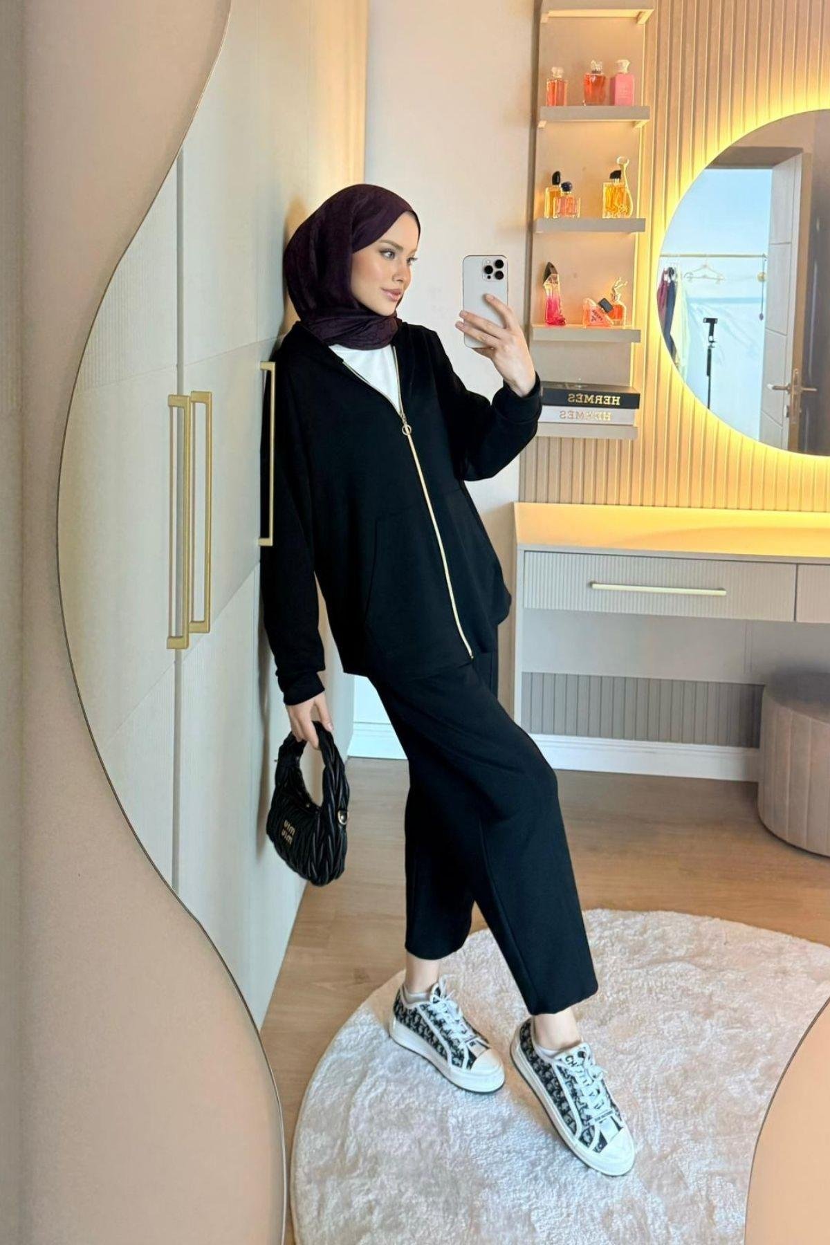 Capri Fermuarlı Spor Takım Siyah, Fiyatları 