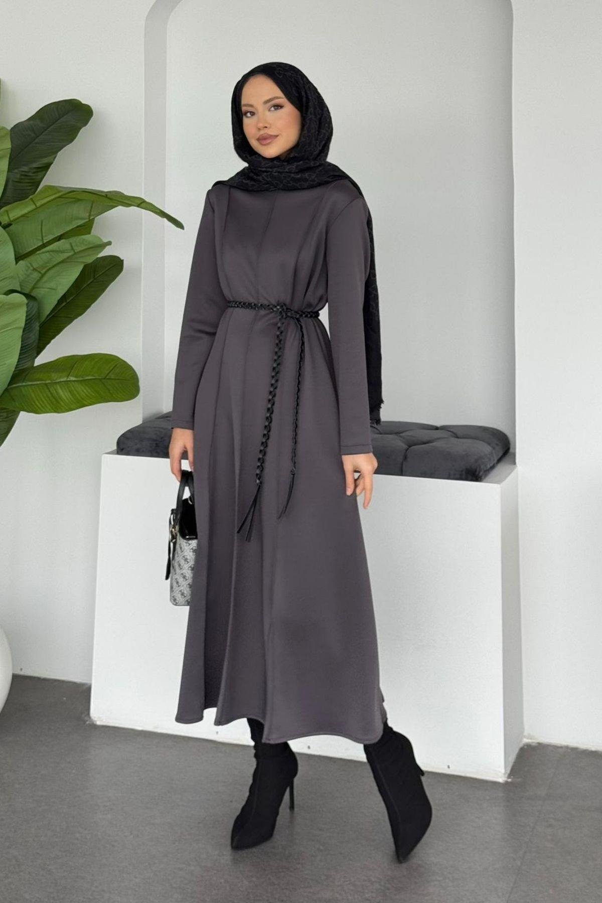 Carina Scuba Elbise Antrasit, Fiyatları 