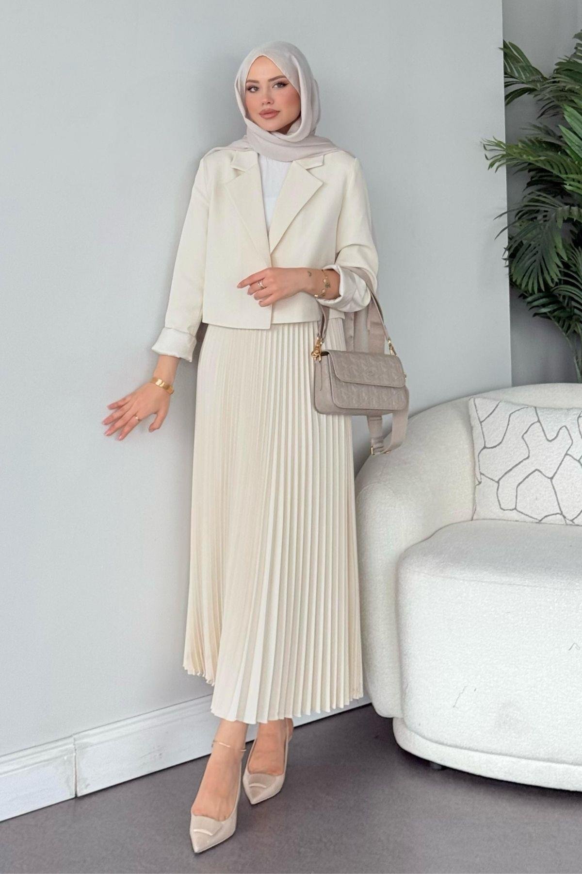 Ceketli Heza Takım Bej, Fiyatları 