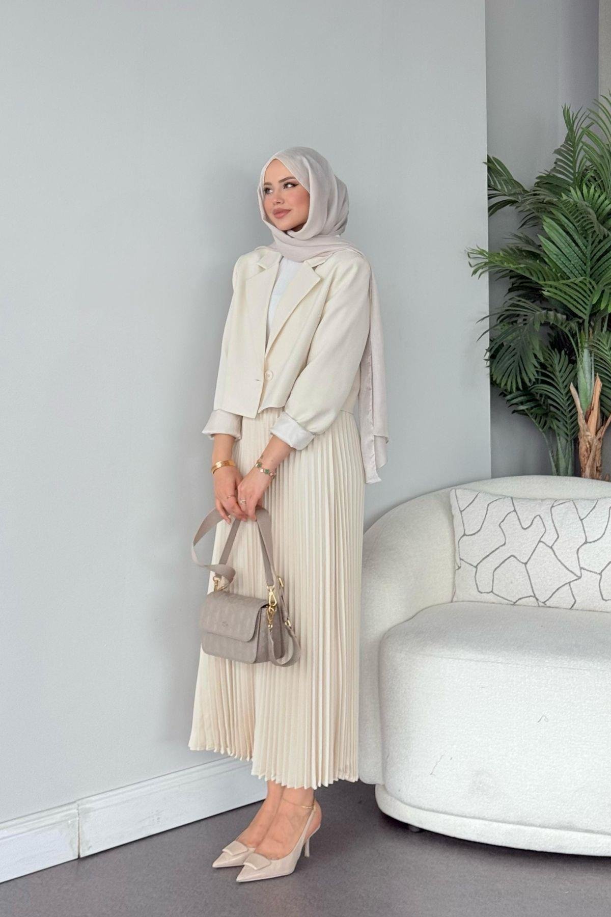 Ceketli Heza Takım Bej, Fiyatları 