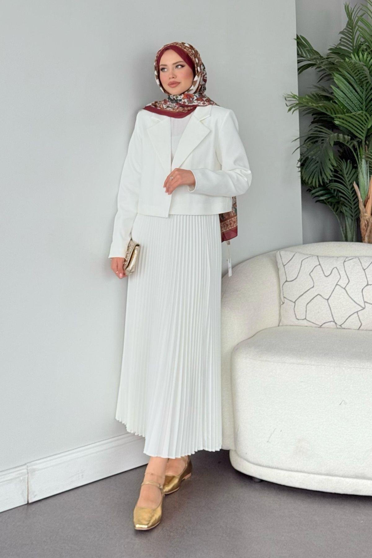 Ceketli Heza Takım Beyaz, Fiyatları 