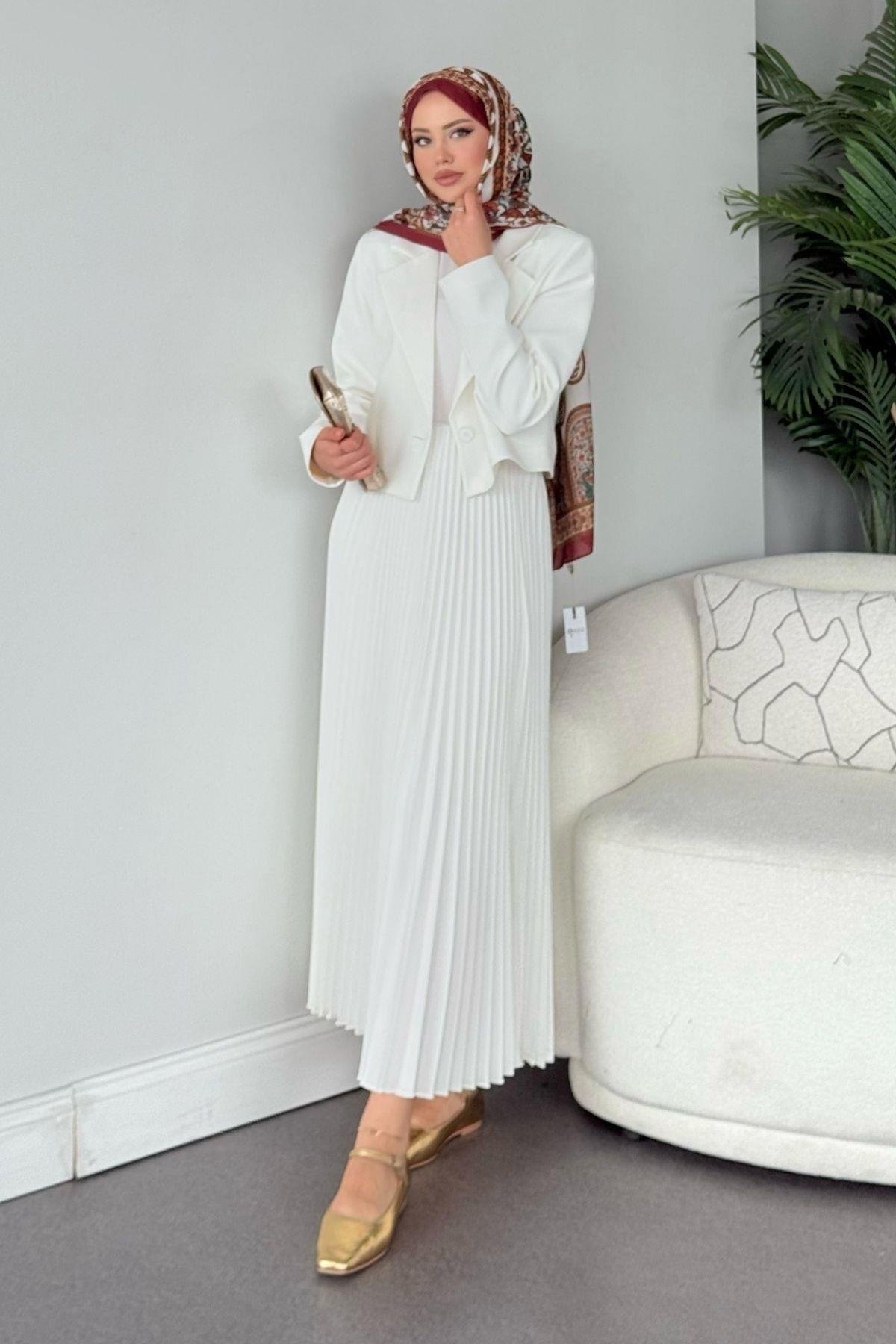 Ceketli Heza Takım Beyaz, Fiyatları 