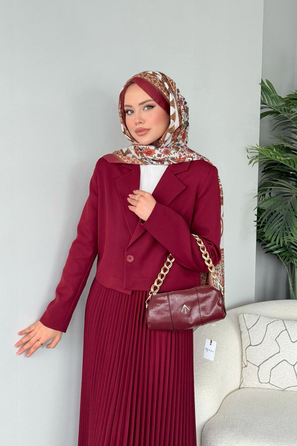 Ceketli Heza Takım Bordo, Fiyatları 