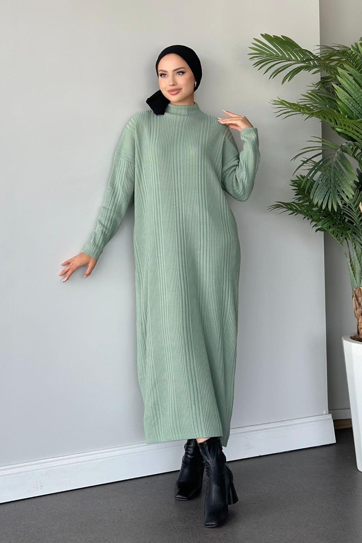 Çelik Örme Triko Elbise Mint, Fiyatları 