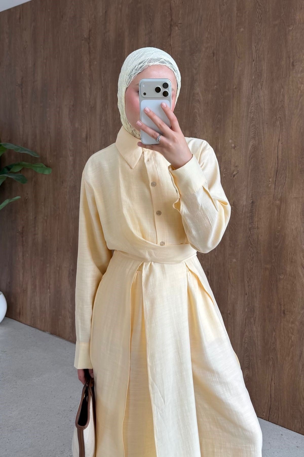 Celine Yırtmaçlı Pantolonlu Takım Sarı, Fiyatları 