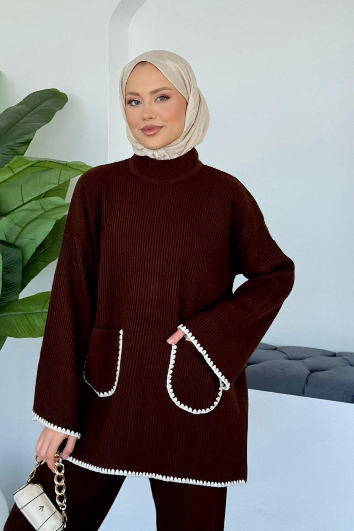 Cep Örgülü Fitilli Takım Acıkahve, Fiyatları 