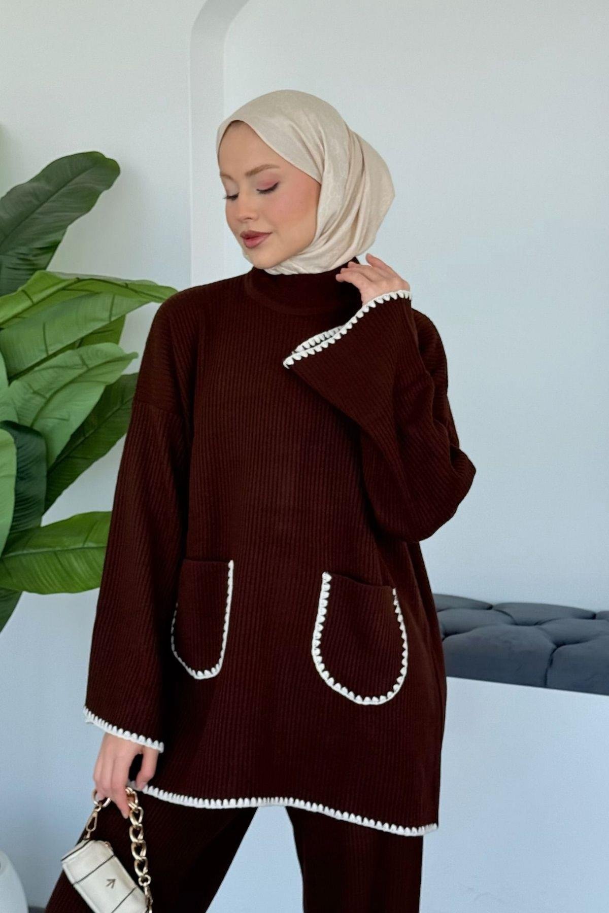 Cep Örgülü Fitilli Takım Acıkahve, Fiyatları 