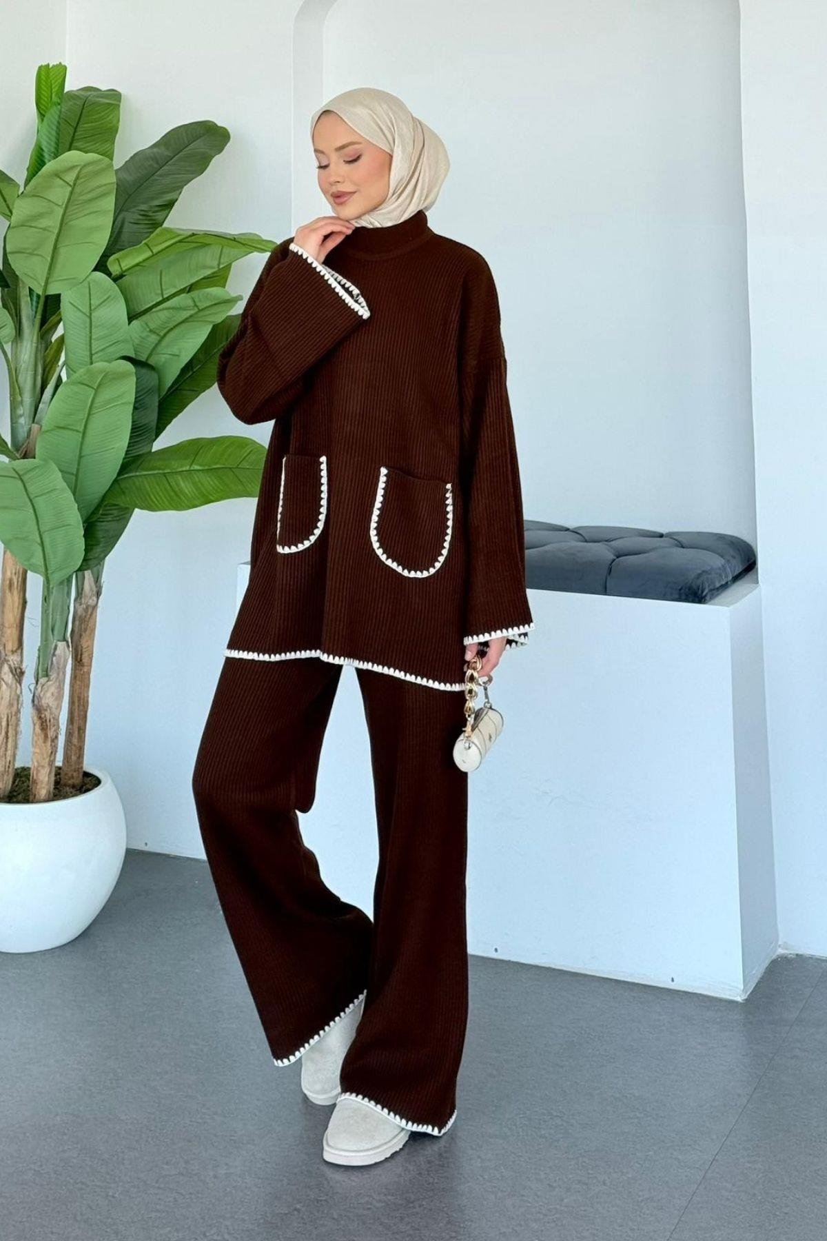 Cep Örgülü Fitilli Takım Acıkahve, Fiyatları 