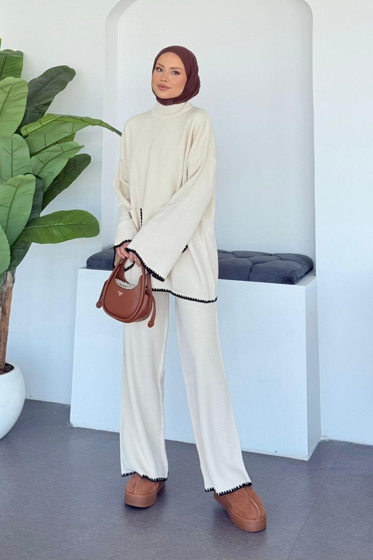 Cep Örgülü Fitilli Takım Ekru, Fiyatları 