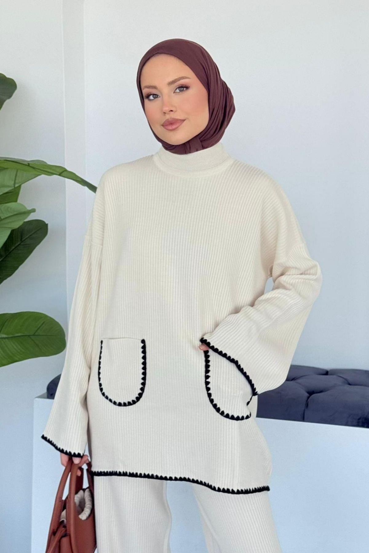 Cep Örgülü Fitilli Takım Ekru, Fiyatları 