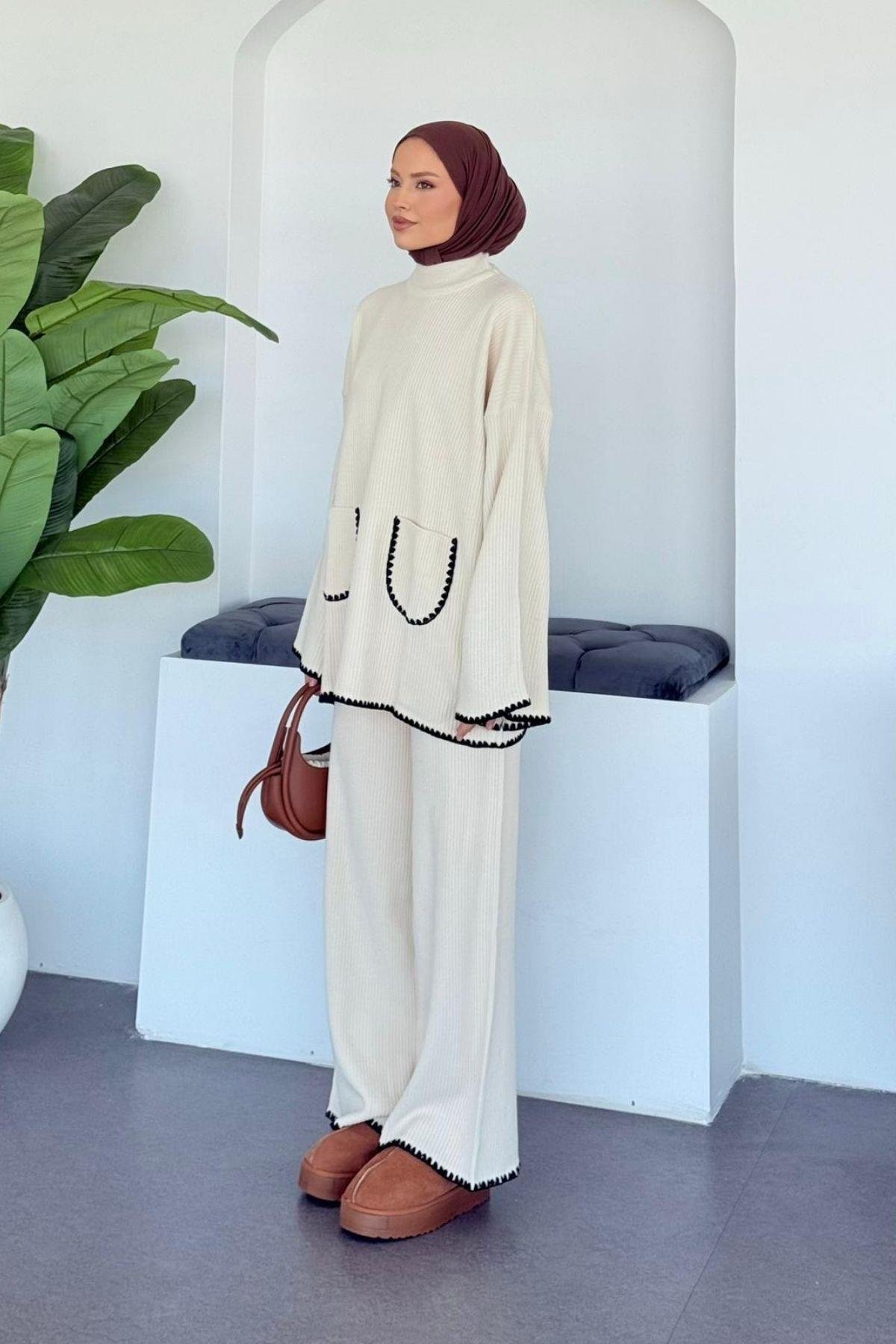 Cep Örgülü Fitilli Takım Ekru, Fiyatları 