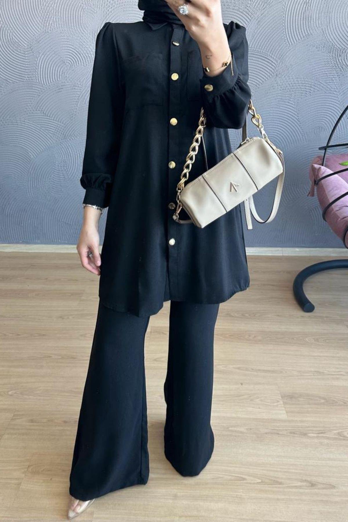 Cepli Düğmeli Takım Siyah, Fiyatları 