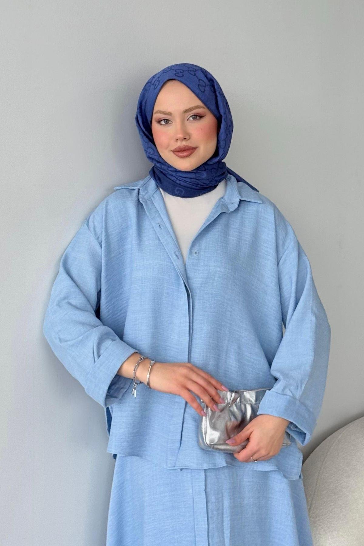 Cepsiz Liya Takım Bebemavi, Fiyatları Haza Moda | Tesettür Giyim | Cepsiz Liya Takım Bebemavi