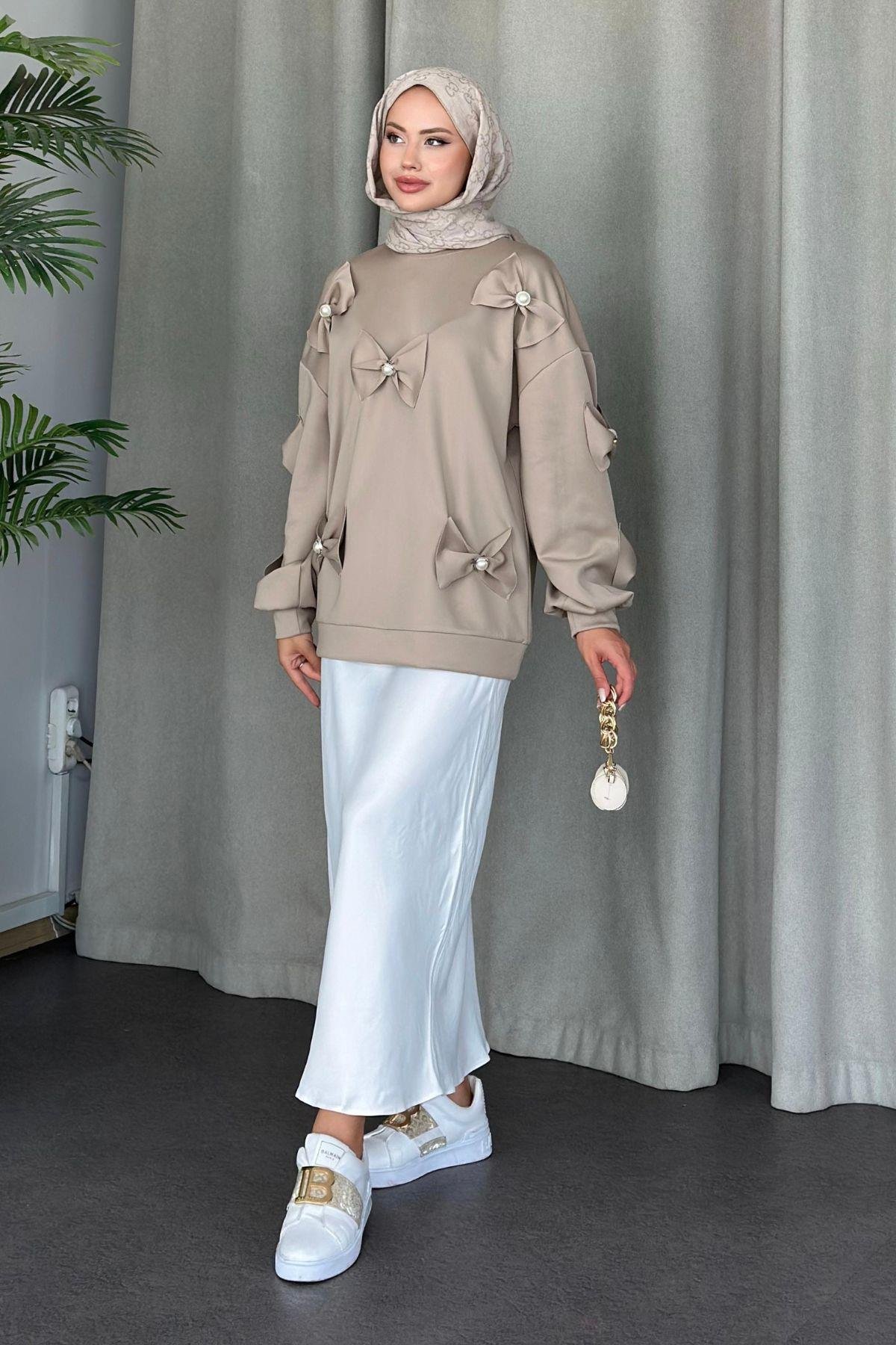 Cesika Scuba Sweat Bej, Fiyatları 